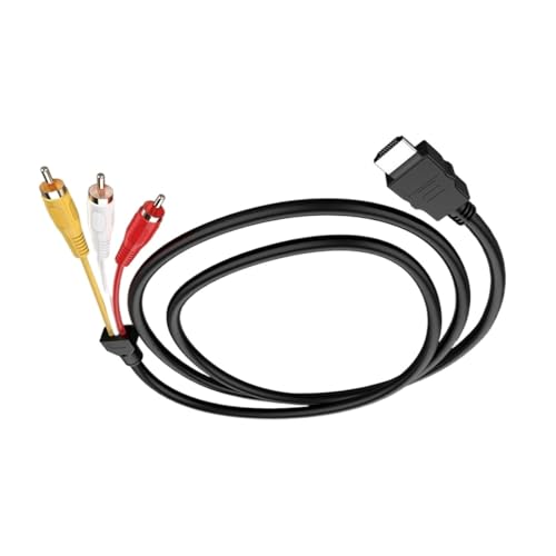 Câble HDMI vers RCA 1080p de 1,5m adaptateur audio vidéo mâle pour conversion d'affichage TV
