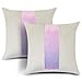 Ohok Juego de 2 fundas de almohada cuadradas decorativas de terciopelo rosa y morado degradado, fundas de cojín para sofá, dormitorio, coche, 18 x 18 pulgadas, 45 x 45 cm