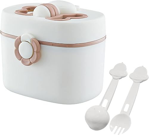 Azonee Formula Powder Pots Milk Powder Dispenser Pots Baby Formula Powder Dispenser Milk Powder Container Portable Sealed Moisture-Proof Milk Formula Storage Pots for Outing Activities Travel 410ML