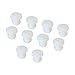 MECCANIXITY 10Pcs Snap Rubber Grommet Hole Plug Mount Dia 6.5mm ID 4mm H 9mm Seal Anti-Scratch for Electrical Box Cable Pipe Transparent