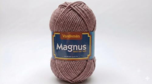 Image of Vardhman Magnus Knitting Yarn 100% Acrylic Bulky 4Ply Yarn (Pack of 1 Ball - 100g) - Knitting & Crochet Yarn for Winter Sweaters, Scarves, Blankets | Hypoallergenic, Hand Wash - Dusty Rose