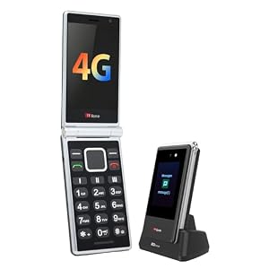 TTfone – TTfone TT990 Klapp-Handy 4G mit Android 14, Whatsapp, Großta