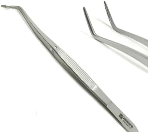 MEDSPO Pinzas profesionales  Médico quirúrgico de ortodoncia  Soporte de colocación de soporte dental  Pinzas de tejido de algodón  Unión directa