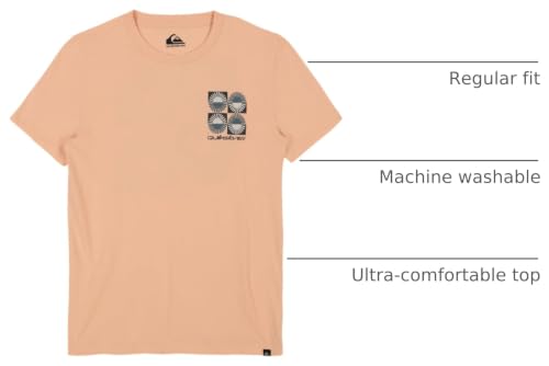 Image of Quiksilver Boys' Short Sleeve Logo Graphic T-Shirt, Soft & Comfortable, Regular Fit