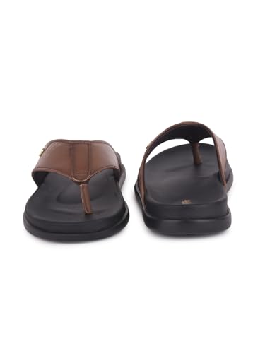Image of Liberty Healers Leeks-1 Casual Slipper for Women - Black & Tan | Casual Slip-on Slippers Footwear | Lightweight, Comfortale Insole - Suitable for Outdoor, Monsoon & Rainy Season Footwear for Ladies