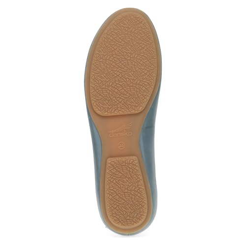 Dansko Mollie Slip-On Ballerina Flats for Women – Built-in Wedge with Arch Support – Versatile Casual to Dressy Footwear – Lightweight Rubber Outsole Denim 9-9.5 M US3