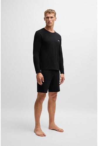 Boss Maglietta Da Uomo Ls Mix & Match Con Logo, -001 Nero, S - 7