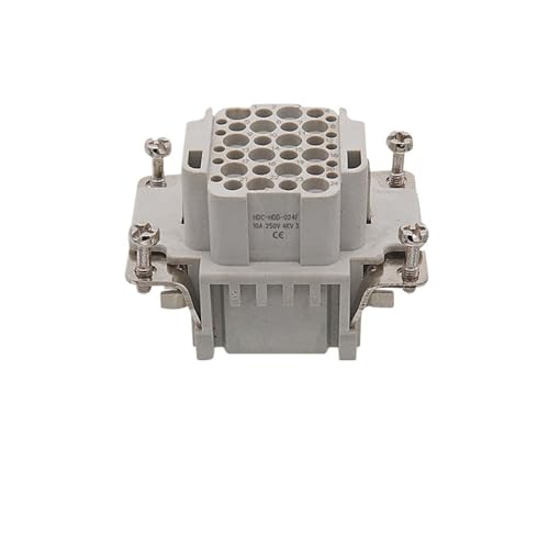 Conector rectangular resistente HDC HDD 24 pines macho para enchufe industrial 16A 2
