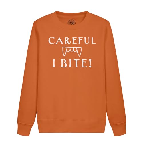 Sweatshirt enfant Attention Je Mords pour Halloween et fêtes déguisées