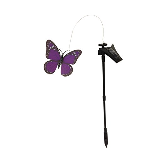 Creative Motion Solar Powered Flickering Monarch Butterfly, Purple