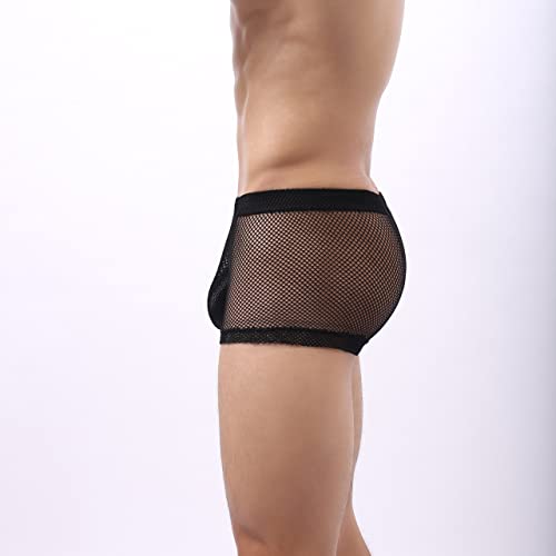 Ropa interior transparente de talle bajo y calzoncillos de rejilla 6