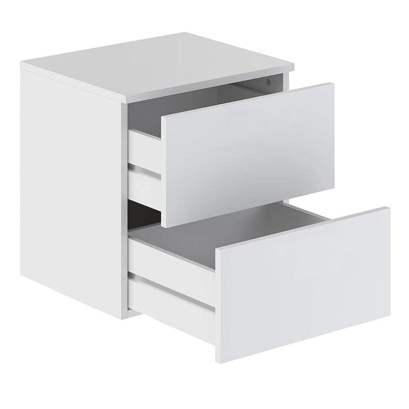 Pimex Side Table Nightstand Modern Nightstands Bedside Table Living Room Organizer Storage Cabinet Bedroom Bedside Table 2 Drawers Home Furniture