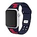 Affinity Bands Mississippi Ole Miss Rebels Silicone Sport Band compatible with Apple Watch (38/40/41mm Navy)