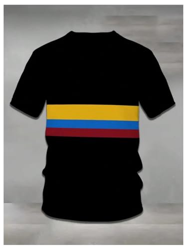 Image of RoseSeek Men's Color Block Short Sleeve Tee Shirts Casual Crewneck T Shirt Trendy Summer Tops