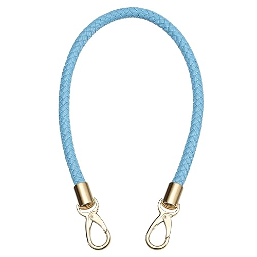 uxcell Leather Purse Strap, 60cm/23.6" PU Braided Purse Replacement Handle for Women's Handbag Underarm Bag Tote (Blue)