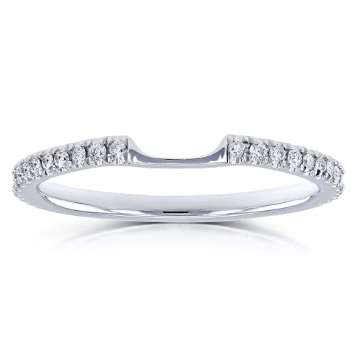 Kobelli Lab Grown Diamond Notched Shadow Wedding Band 1/8 CTW 14k White Gold (DEF/VS)