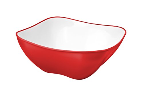 BUGATTI GL3U-02199 Insalatiera, Polipropilene, Rosso, 30 x 30 x 11 cm