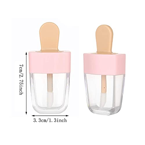 BAQI – Lot de 15 minis tubes vides pour gloss à lèvres en forme de crème glacée, réutilisables et rechargeables, pour vernis à lèvres, baume à lèvres, huile à lèvres (multicolore) – vue 6