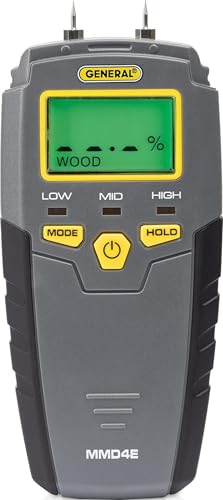 General Tools MMD4E Moisture Meter for Wood, Walls...
