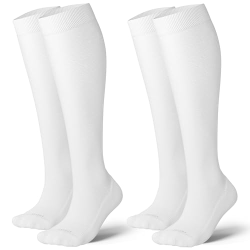 Image of LEVSOX Cotton Compression Socks for Women&Men 20-30mmHg Knee High Cute Support Sock for Nurses Pregnancy Travel