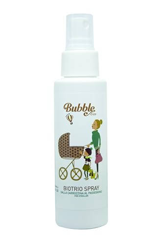 Bubble & Co Biotriospray - Spray igienizzante anti-zanzarea per navicelli, passeggini, tessuti e ambiente 100 ml