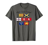 Anglo-Saxon Kingdoms of England Flag Black Lettering T-Shirt