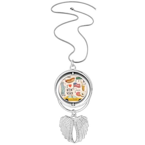 Collier rotatif pendentif ailes d'ange, le cadeau insolite et symbolique