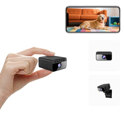 Hidden Camera with Cloud, 4K HD WiFi Mini Spy Camera 150° View Video, Wireless Indoor Surveillance Secret Camera, Smart AI Motion Detection/Night Vision for Home Security Small Nanny Cam (Black-4K)