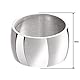 meditoys · Ring aus Edelstahl für Damen und Herren · Bandring 12 mm breit · Silber poliert Größe: 60 (19.1)