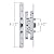 Pella 2 Point Bolt Mortise Lock Body, Storm Door White