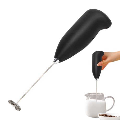 Licuadora para bebidas de café: mezclador espumador de 8,27 pulgadas, agitador de acero inoxidable, herramienta para espumar leche de calidad alimentaria con mango ergonómico | Latte Cappuccino Chocol