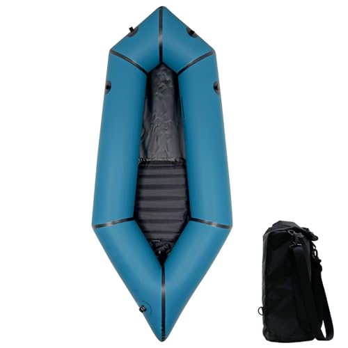 JUSTOOP Lightweight TPU Packraft, 1-Person, Navy Blue