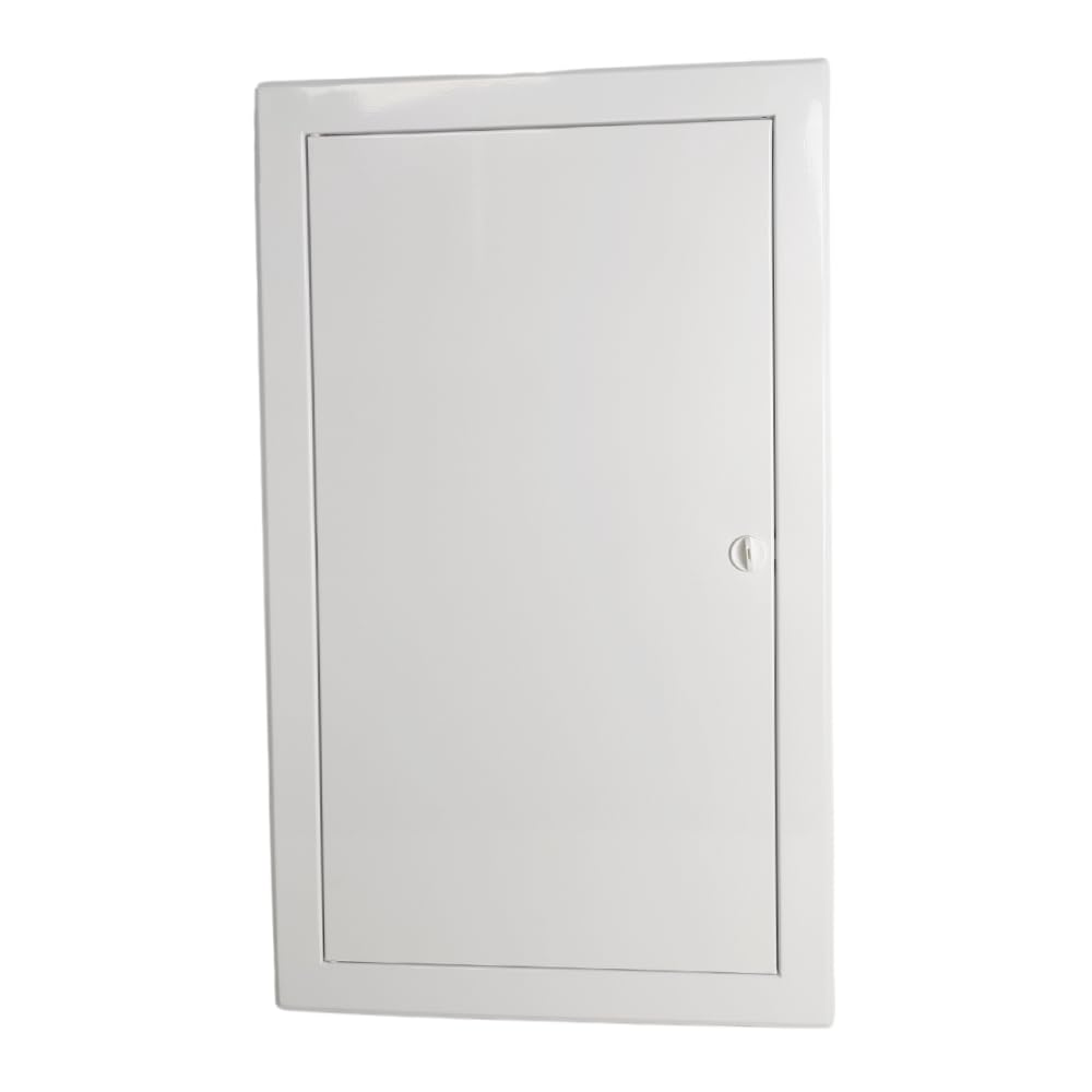 Doktorvolt Caja de distribución empotrada, caja de fusibles, armario de distribución, carcasa de metal, distribuidor empotrado, 72 módulos, 4 filas con puerta, color blanco, IP30 IK07 para instalación
