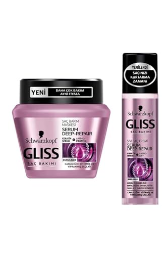Saç Bakım Seti, Saç Maskesi 300 ml Serum Deep Repair + Sıvı Saç Kremi 200 ml