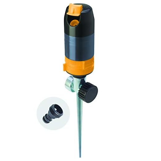 Melnor 65063-AMZ Turbo Rotary Sprinkler with QuickConnect Product Adapter Set, Black