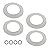 4 Pack For American Standard 7301111-0070A Flush Valve Seal Kit, Clear, Fits Valves 3174.105-0070A & 3280.040-0070A