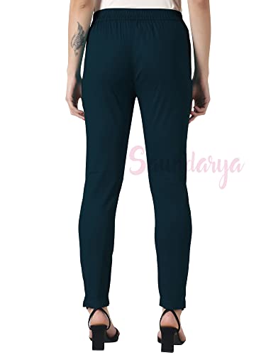 Image of Saundarya Women's Regular Fit Stretchable Cotton Trousers Pants