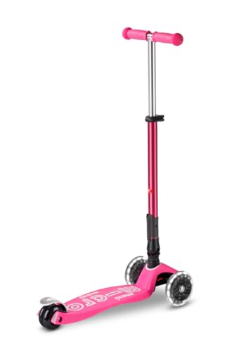 MICRO MMD096 Maxi Deluxe Faltbare LED-Roller, Jugendliche, Unisex, Kaugummirosa (Rosa), Einheitsgr&ouml;&szlig;e