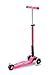 Micro Kickboard - Maxi Deluxe Foldable LED - Three Wheeled, Lean-to-Steer, Fold-to-Carry Swiss-Designed Micro Scooter for Kids with Motion-Activated Light-Up Wheels for Ages 5-12 (Shocking Pink)
