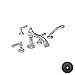 Newport Brass 3-2457 Sutton Deck Mounted Roman Tub Faucet Trim with Metal Lever, Flat Black