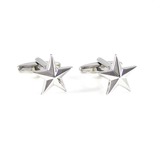 Mancuernillas Estrella Plateadas en Caja miniatura 1