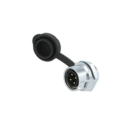 Socle connecteur rond 4 PIN mâle plaqué or 10A résistant pour câblage par brasage stable