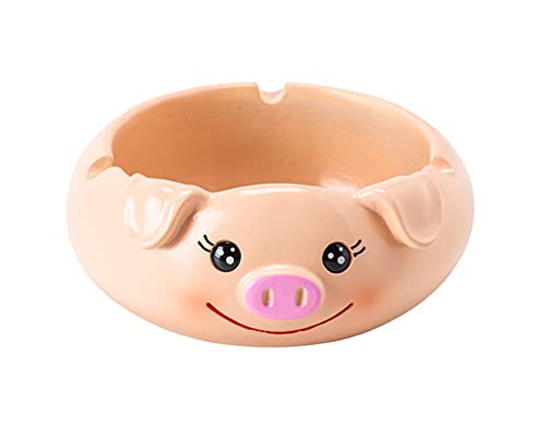 123Arts Aschenbecher aus Kunstharz, Schweine-Motiv, Cartoon-Tier-Aschenbecher, Aufbewahrung, dekoratives Ornament Cover