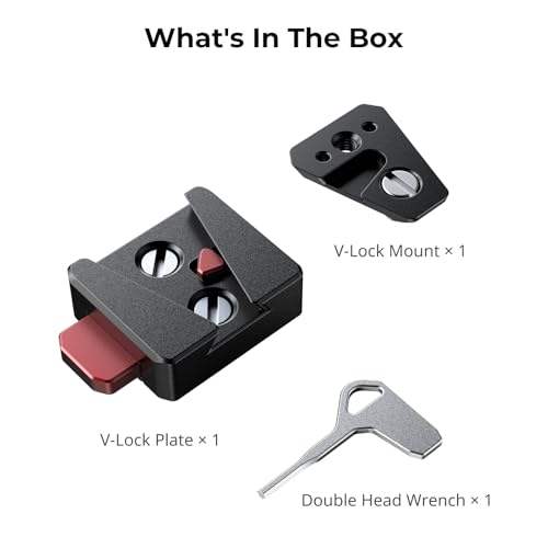 Image of SMALLRIG V-Lock Mount Plate Kit, Mini V Mount Battery Plate with 1 /4 inch-20 Threaded Holes, Quick Release and Lightweight for V-Mount Battery, Monitors, Magic Arms 6021 | Mini V-Lock Mount Plate Kit, Lightweight for Smallrig V-Mount Battery VB99 SE / VB50 / VB99 / X99, Monitors, Magic Arms
