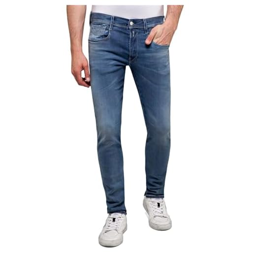 Replay Herren Anbass Hyper Bio Jeans, 009 MEDIUM Blue, 3432