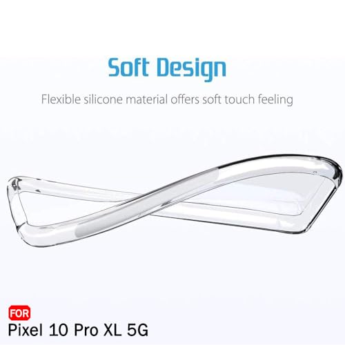 Image of TheGiftKart Back Cover Soft Case for Google Pixel 10 Pro XL | Best Camera Protection | Inbuilt Dust Plugs & Anti-Slip Grip | Ultra Clear Slim Case Cover for Pixel 10 Pro XL (Silicone, Transparent)
