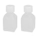 Aexit 2pcs 40mmx40mmx80mm gauge 60ml HDPE Plastic Rectangle Small Mouth Bottle White