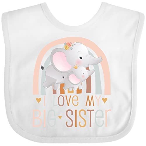 inktastic Little Sister - I Love My Big Sister Baby Bib