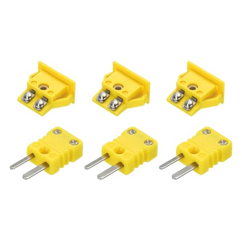 Connecteur thermocouple K femelle lot de 3 prises de panneau jaune 200°C