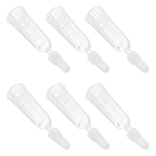 Garneck - Garneck 6pcs TPE Ampule Tip Caps Liquids Dispensing Tips Replacement for Ampoule Applicator Bottles Transparent Medical Laboratory Accessories